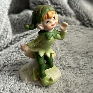 Vintage Porcelain Pixie Elf Leprechaun Figurine